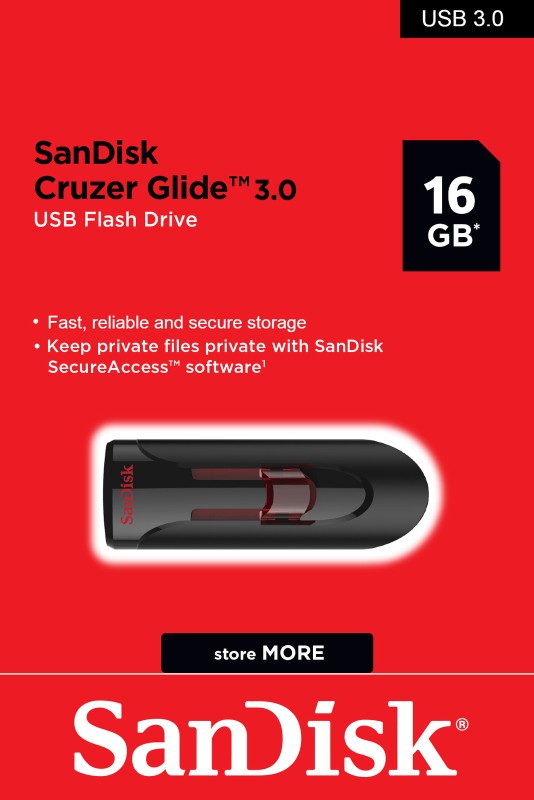 SanDisk Cruzer Glide 3.0 USB Flash Drive 16GB