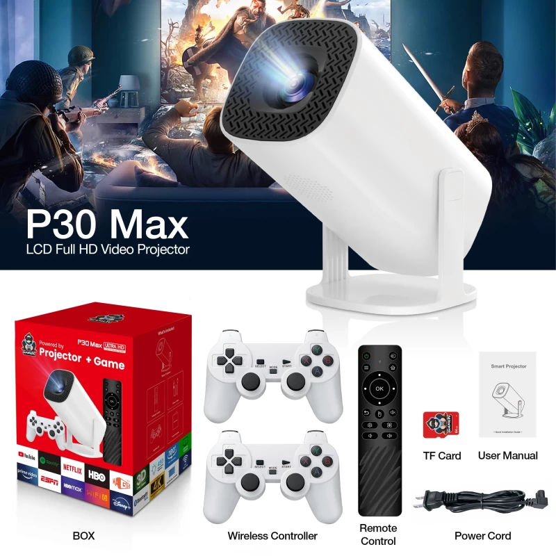 Ultra HD 2.4G Wireless Game Projector 2 IN 1 Professional 3D