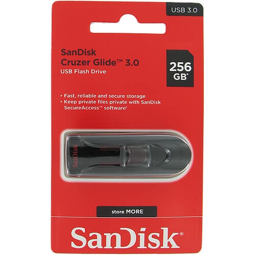 SanDisk Cruzer Glide 3.0 USB Flash Drive 256GB