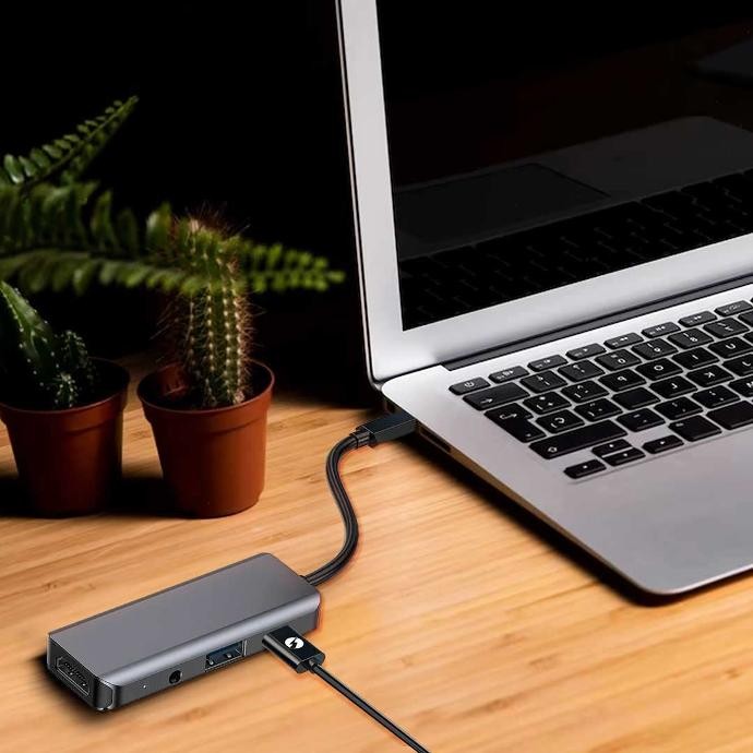 Porodo 4in1 HDMI 4K USB-C Hub PD 100W