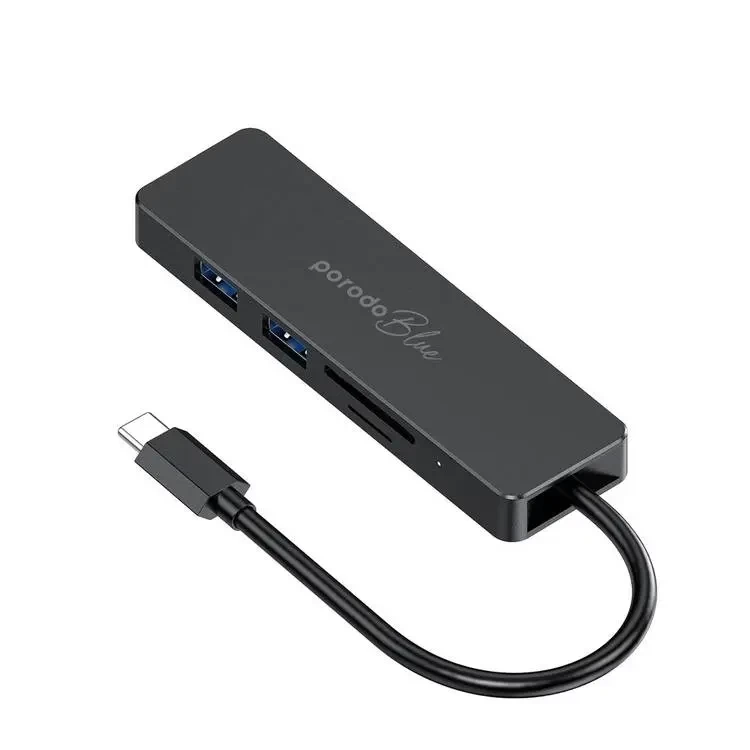 Porodo Blue 5-Port Usb-c Hub