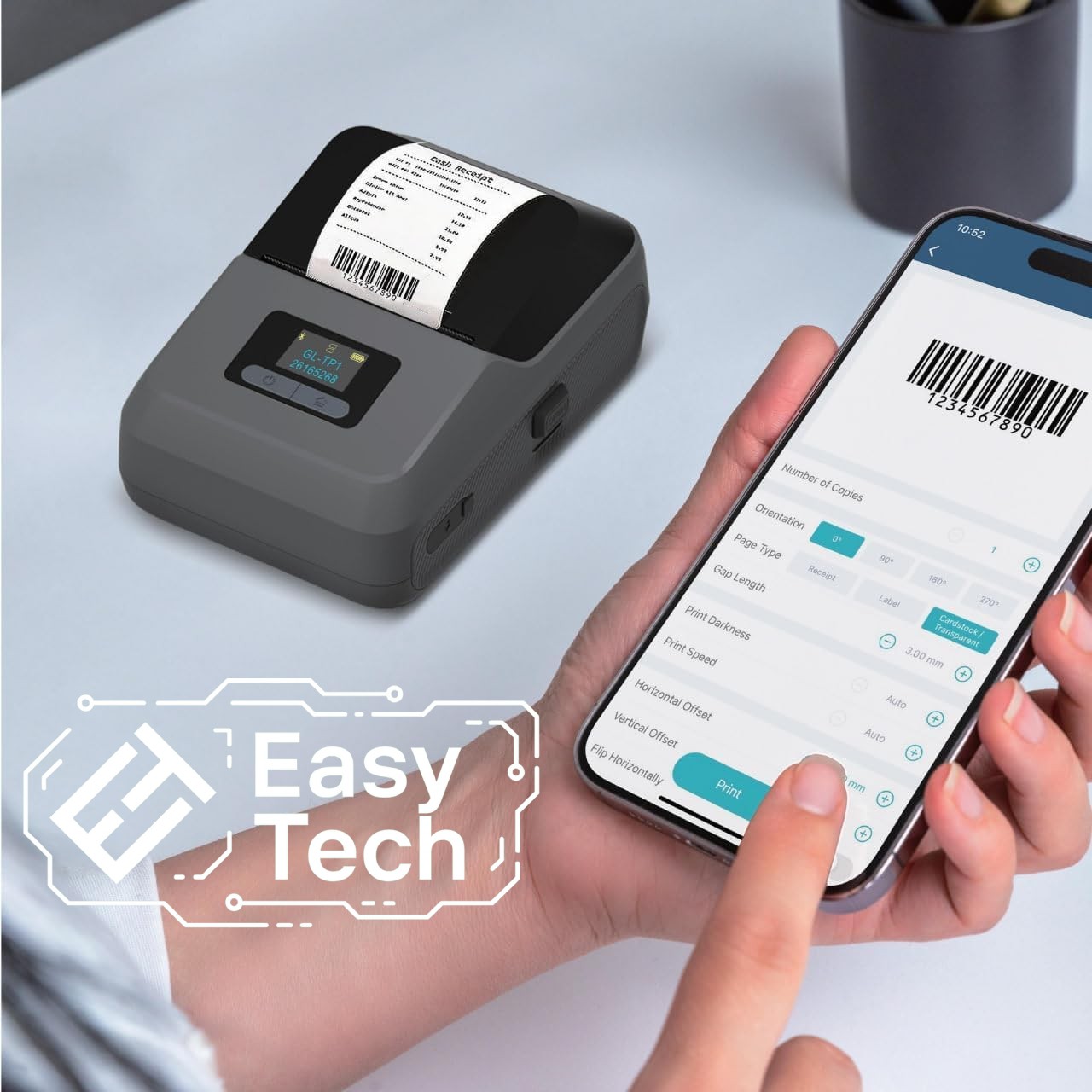 Green Lion Thermal Printer With 203 DPI Printing Resolution 15-50MM