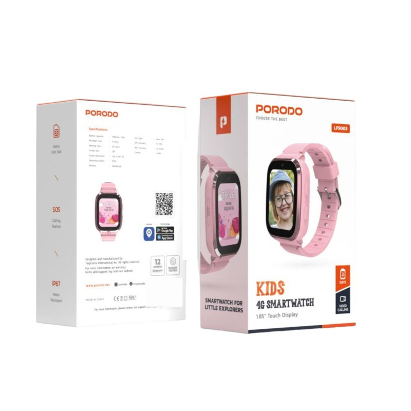 Porodo Lfs003 Kids 4G Smart Watch 1.85