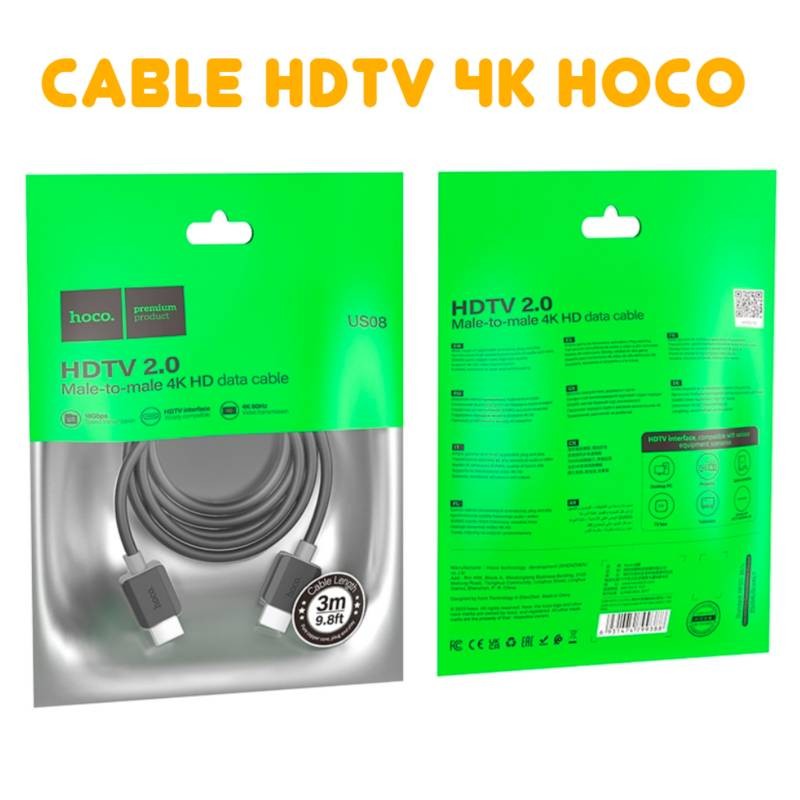 CABLE HDMI HOCO US08 3M