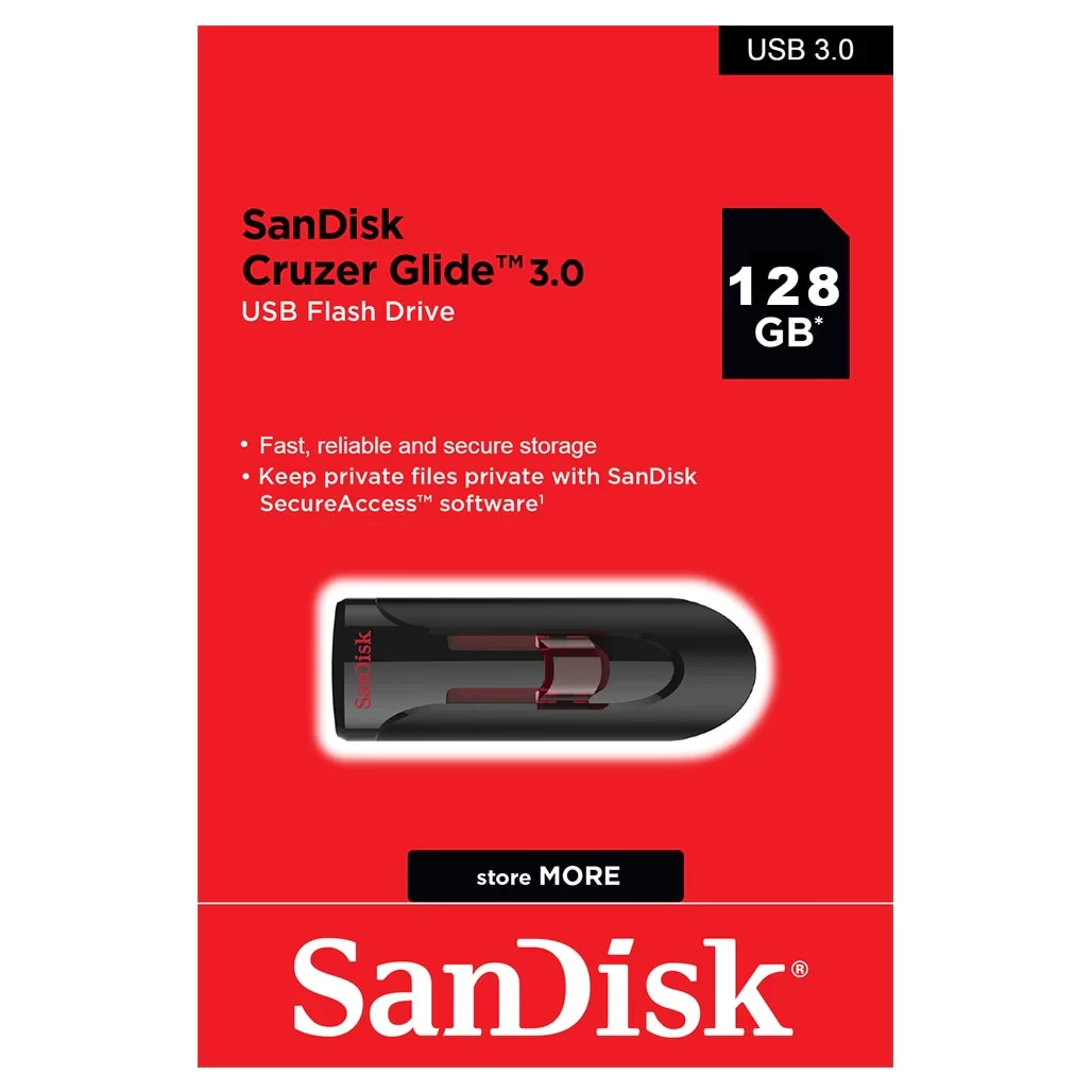SanDisk Cruzer Glide 3.0 USB Flash Drive 128GB