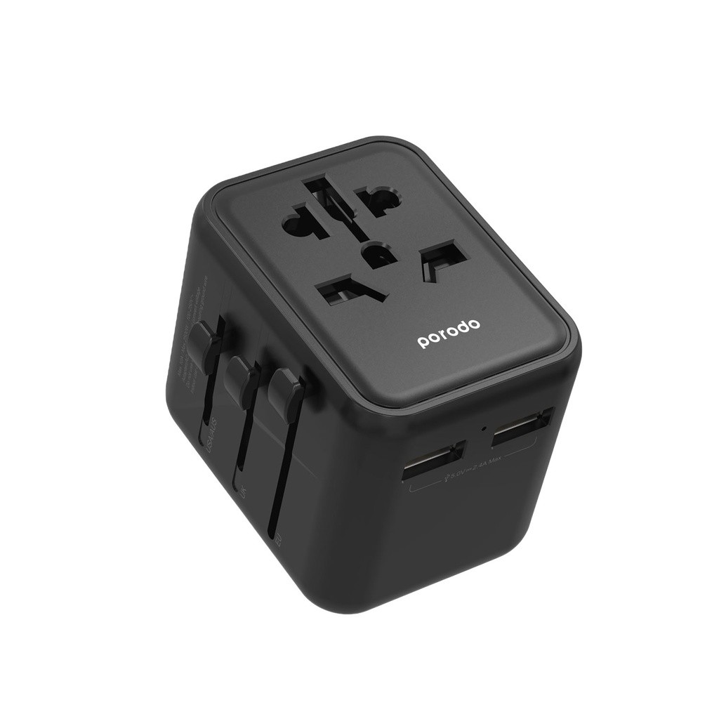 Porodo EU US UK AU Dual Port Universal Fast Charger