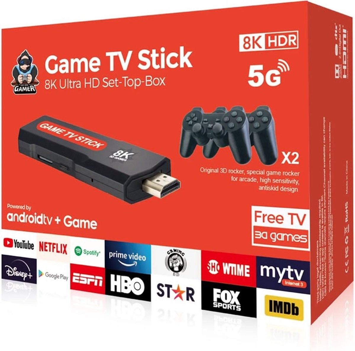 Game TV Stick 8K Ultra HD Set-TOP-Box