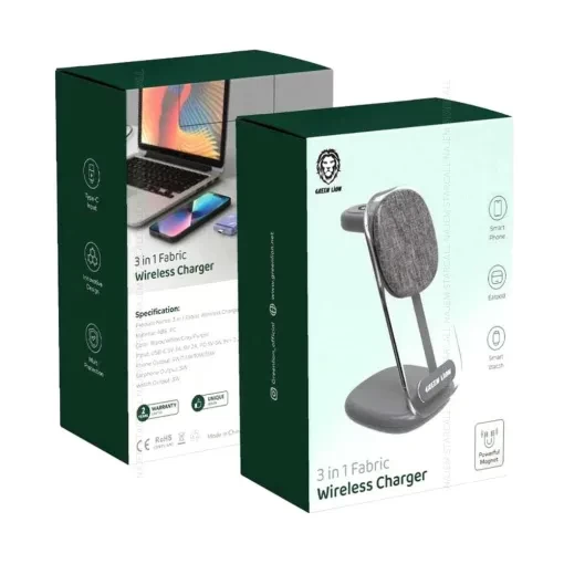 Green Lion 3 in 1 Fabric Wireless Charger