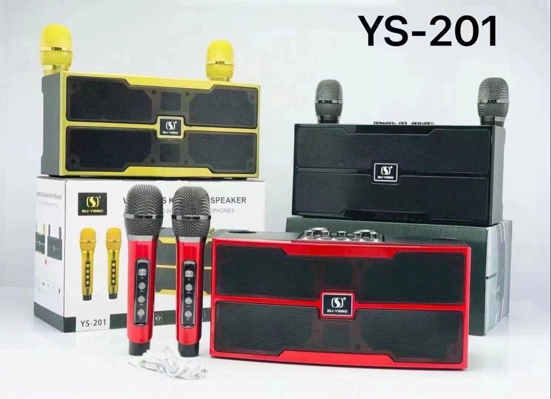 SU-YOSD Wireless Karaoke Speaker With Two Wireless Microphone YS-201