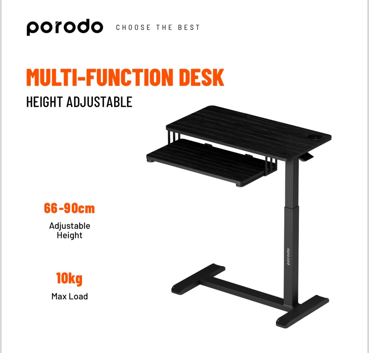 Porodo Multi-Function Desk Adjustable Heigt