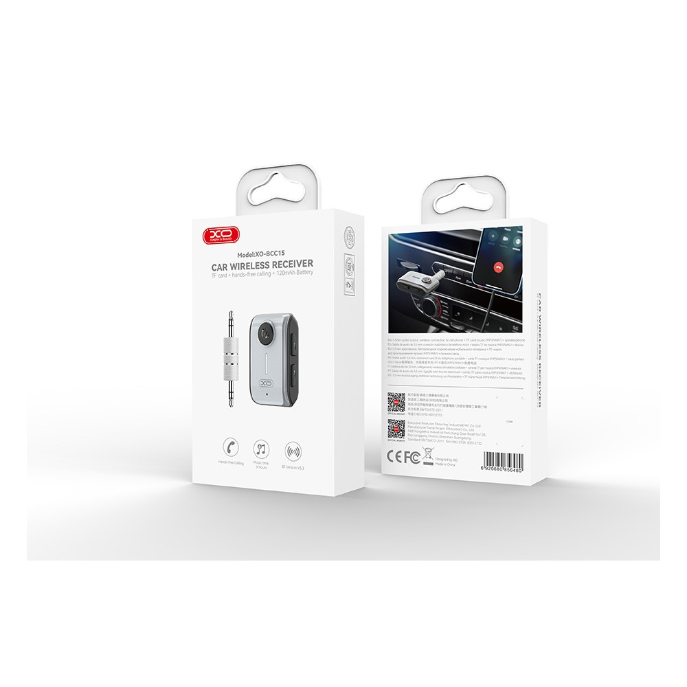 Car Wireless Receiver TF+ Hands free Calling XO-BCC15