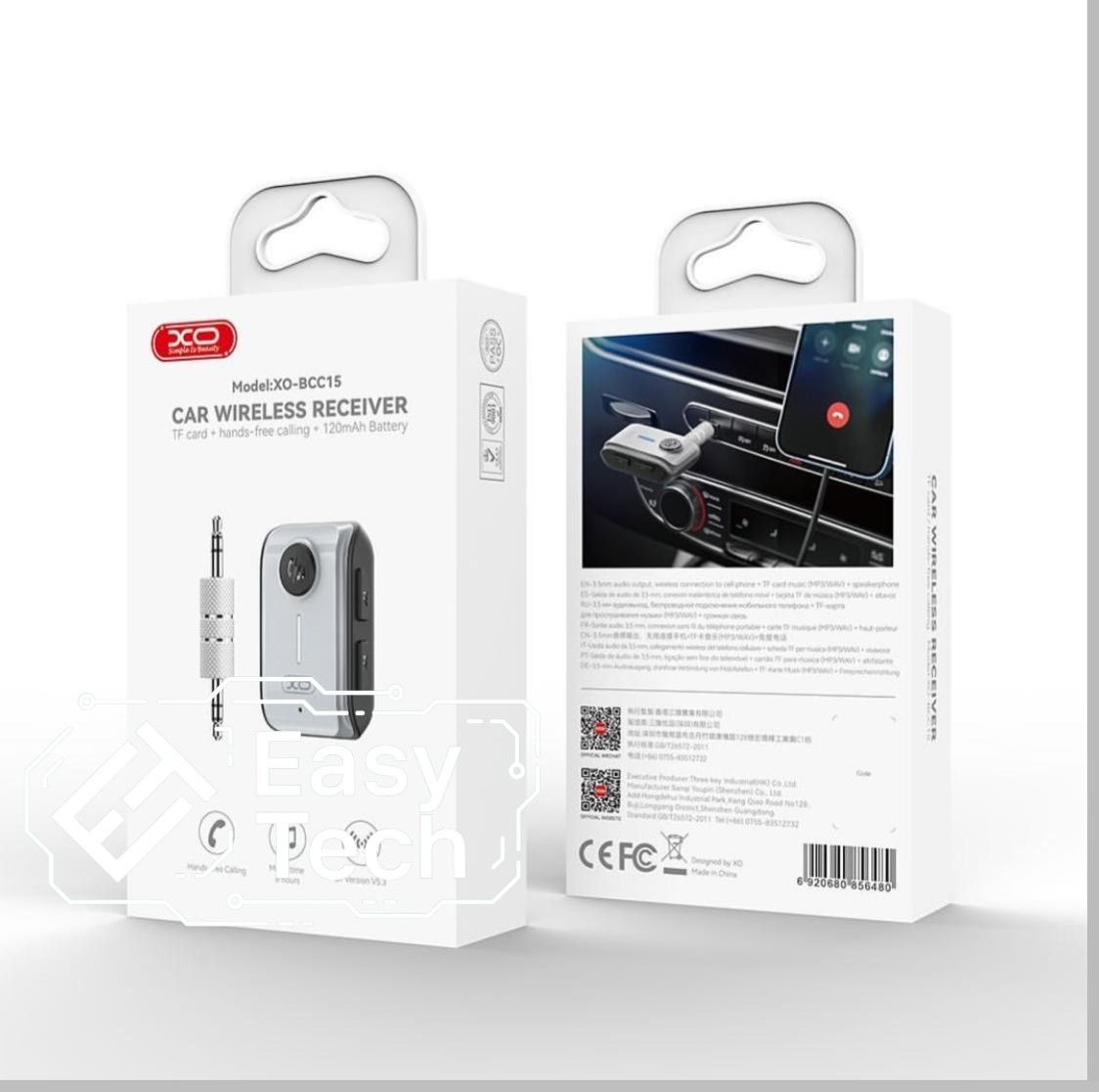 Car Wireless Receiver TF+ Hands free Calling XO-BCC15