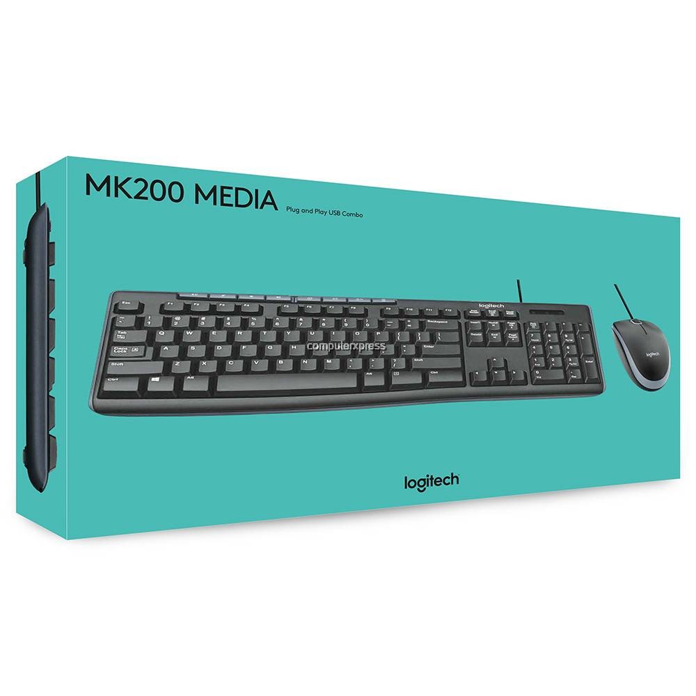 Logitech MK200 Media Keyboard Plug & Play Usb Combo