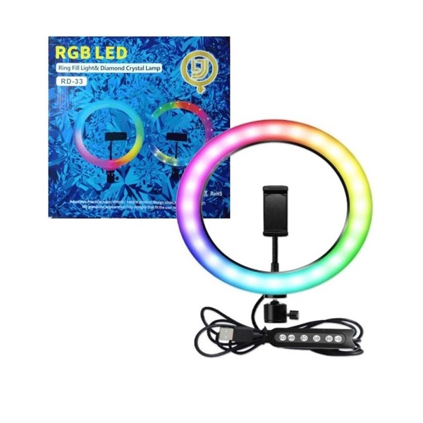 RGB Led RD-33 Ring Fill Light & Diamond Crystal Lamp
