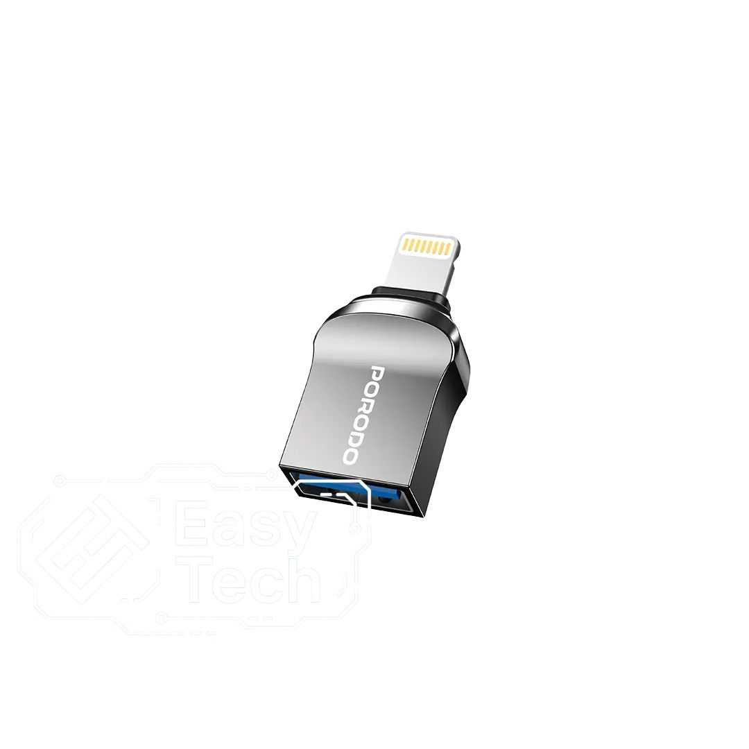 Porodo CBL024 Usb 2.0 OTG Adapter - Zinc Alloy
